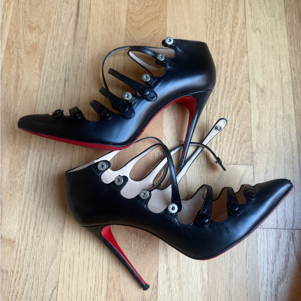 Christian Louboutin Multi-Strap black high heel